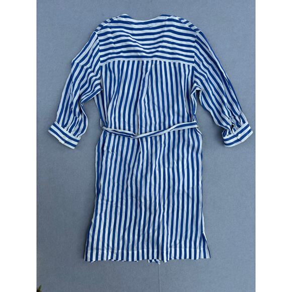 Women's Gerard Darel blue and white striped tie waist shirt dress Size 38 - Picture 7 of 7